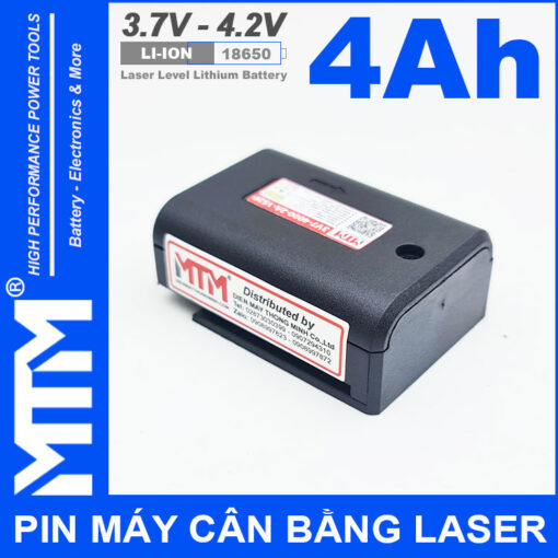 Pin may ban cot can bang laser 4Ah MTM phai