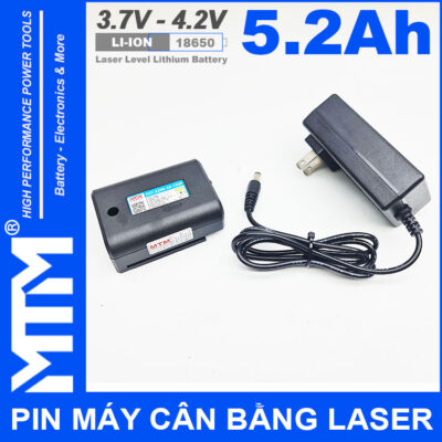 Pin may ban cot can bang laser 5200mAh MTM kem sac