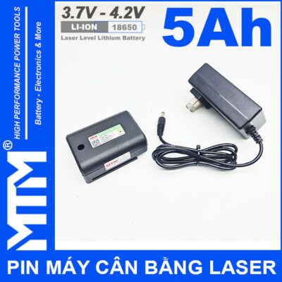 Pin may ban cot can bang laser 5Ah MTM kem sac 1