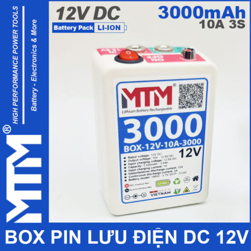 Bo luu dien DC 12V 10A 3S 3000mah MTM cao cap