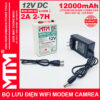 Bo nguon du phong wifi modem camera 12V 2A 12000mah UPS DC 12Vpsd 2