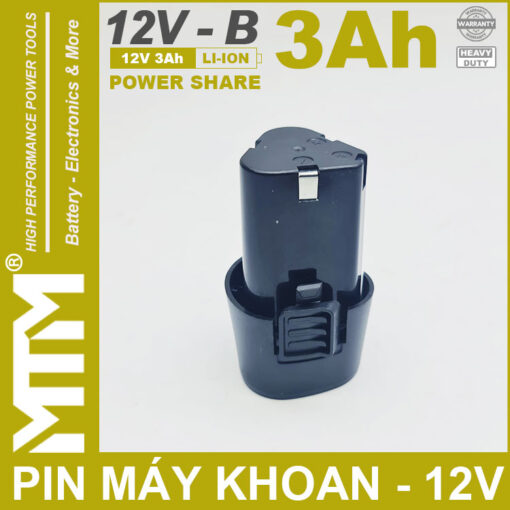 Pin may khoan van vit thiet bi 12v 3000mah khe B MTM cao cap