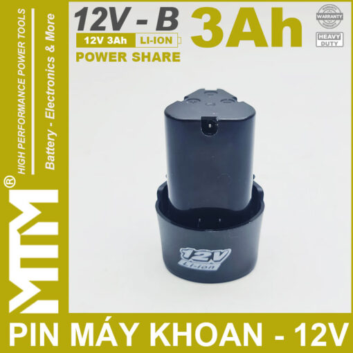 Pin may khoan van vit thiet bi 12v 3000mah khe B MTM chinh hang