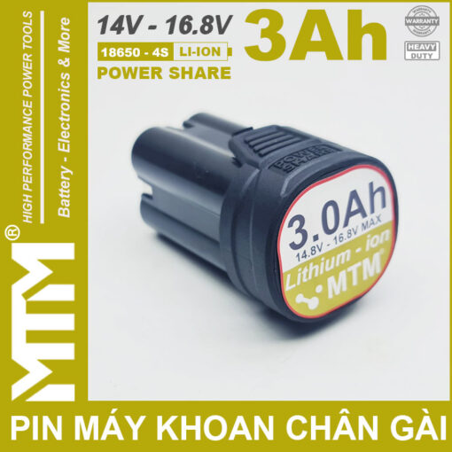 Pin may khoan van vit thiet bi 16V 3000mah 4S chan gai MTM gia re