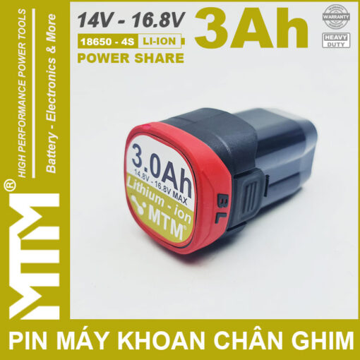 Pin may khoan van vit thiet bi 16V 3000mah 4S chan ghim MTM gia re