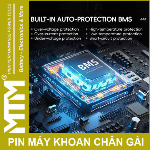 bm bao ve pin may khoan van vit thiet bi 16V 3000mah 4S chan gai MTM