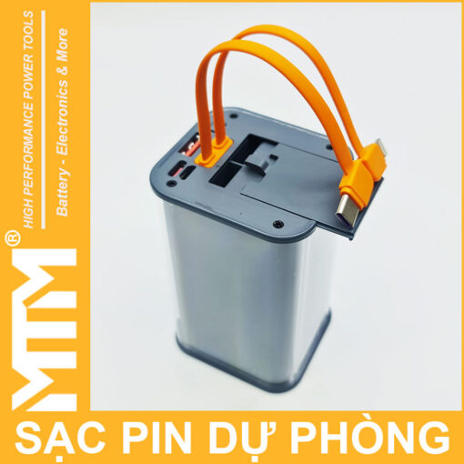 day sac pin sac du phong 16000mah USB Micro TypeC lightning LED bao pin sac nhanh