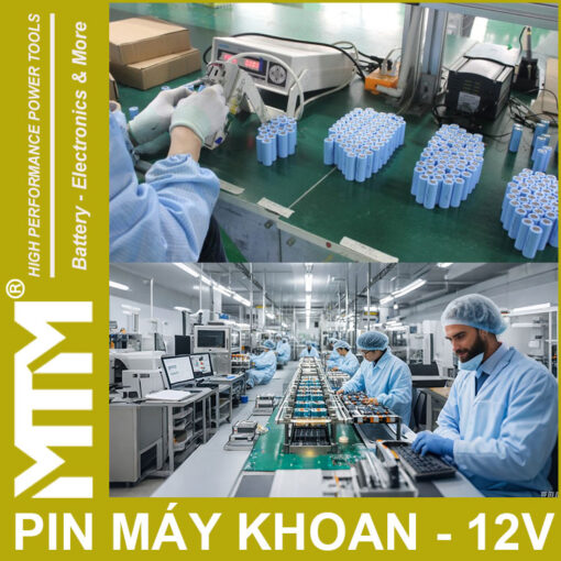 dong pin may khoan van vit thiet bi 12v 3000mah khe B MTM