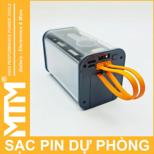 gia ban pin sac du phong 16000mah USB Micro TypeC lightning LED bao pin sac nhanh chinh hang