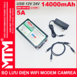 Bo Nguon Du Phong Wifi Modem Camera 12V 24V 5A 14000mah Led Bao Vont Chinh Hang Gia Re Cao Cap