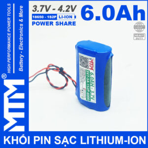 Ban Pin Sac Lihtium Ion 3V7 5A 6000mAh 1S2P MTM