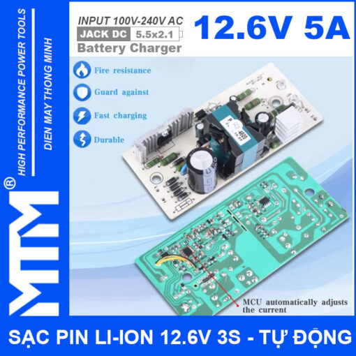 mach sac pin Li ion 12V6 3S 5A co quat Charger 12V Lithium Iron Phosphate Battery 1