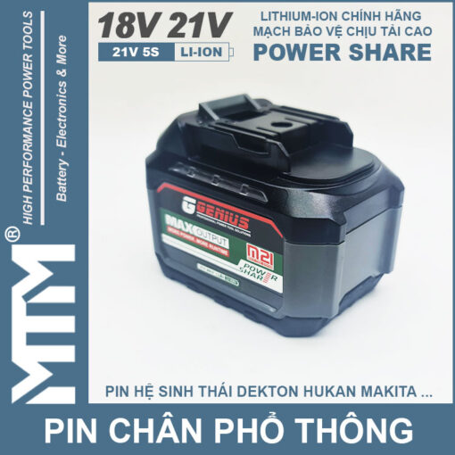 Pin chan pho thong 15cell 80A Led bao pin 2 ben cao cap 2