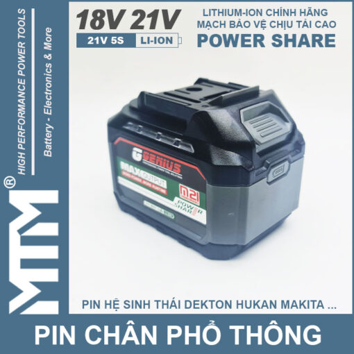 Pin chan pho thong 15cell 80A Led bao pin 2 ben chinh hang 2
