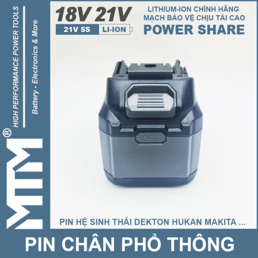 Pin chan pho thong 15cell 80A Led bao pin 2 ben mat truoc 2