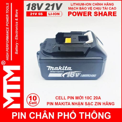 Pin chan pho thong makita 10cell 4Ah nhan sac zin chinh hang cao cap 2