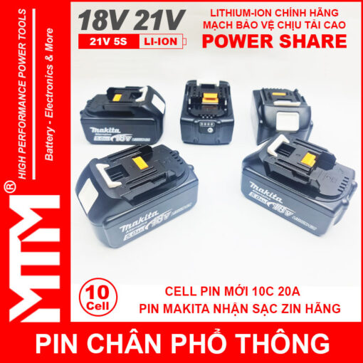 Pin chan pho thong makita 10cell 4Ah nhan sac zin chinh hang gia re cao cap 2