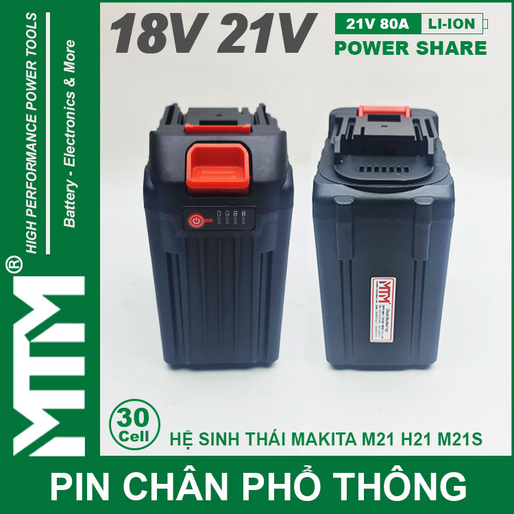 Pin Chan Pho Thong Makita Chong Soc 30 Cell Mat Truoc Mat Sau