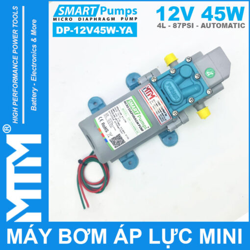 Máy bơm nước mini áp lực 12V 45W 4L tự động Smartpumps DP-12V45W-YA