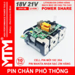 Mach Pin Chan Pho Thong Makita 10cell 4Ah Nhan Sac Zin Chinh Hang