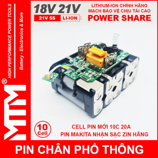 mach pin chan pho thong makita 10cell 4Ah nhan sac zin chinh hang 2