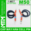 Cáp máy hàn cell pin M50 1 mét - Cos đồng mạ bọc Gen 2 lớp