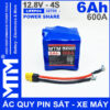 Ắc quy pin kích khởi động xe máy 12.8V 6Ah 600A MTM