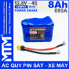 Ắc quy pin kích khởi động xe máy 12.8V 8Ah 600A MTM