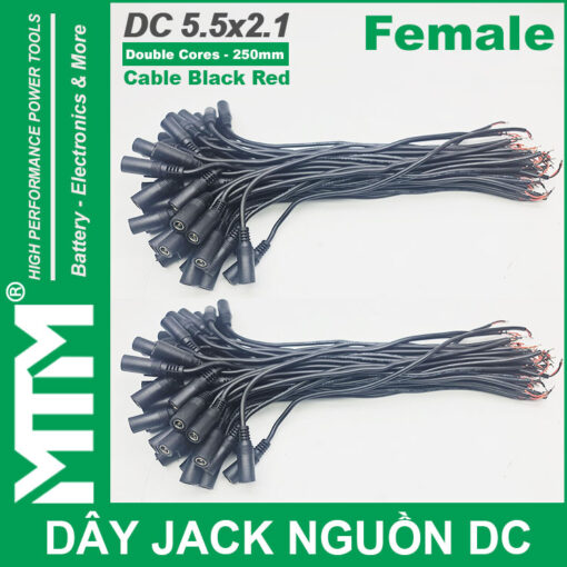 Day jack DC 250mm cai Female jack cable adapter plug power supply 1