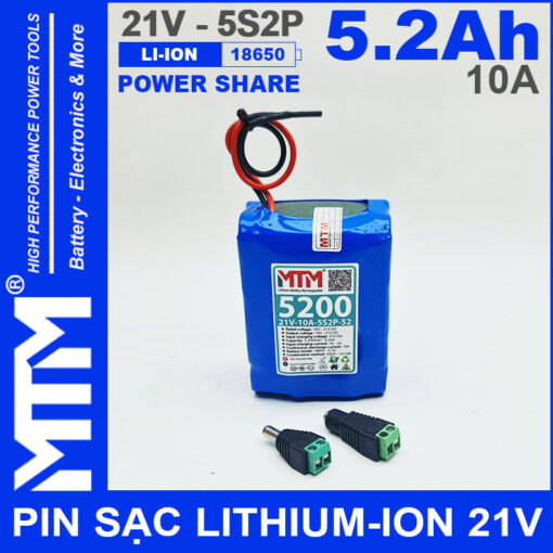 Khoi pin 21V 5200mAh 10A 5S2P MTM 1