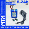 Pin sạc 21V 5.2Ah 5S2P 10A MTM kèm sạc