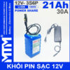 Khối pin sạc Li-ion 12V 21Ah 30A 3S MTM - jack nguồn DC 5.5x21mm kèm sạc
