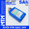 Pin sạc 24V 5.0Ah 6S2P 5A 6S MTM