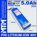 Pin LITHIUM ION 48V 5AH 30A 13S2P MTM Kich Thuoc