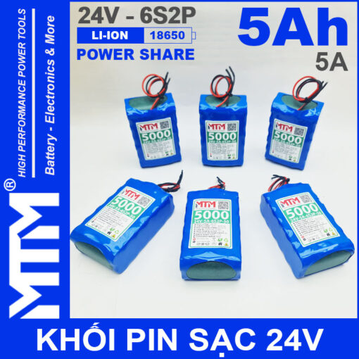 gia ban pin 24V 5A 6S2P 18650 MTM 5000mah 2