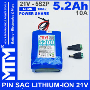 Pin 21V 5200mAh 10A 5S2P MTM