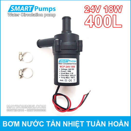 Máy bơm nước tản nhiệt tuần hoàn 24V 18W 400L Smartpumps