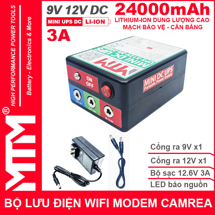Bo Nguon Dien Du Phong Wifi Modem Camera 9V12V 3A 24000mah Bo Nguon Dien Du Phong Wifi Modem Camera 9V12V 3A 24000mah