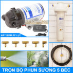 Trọn bộ phun sương làm mát tưới lan 5 béc