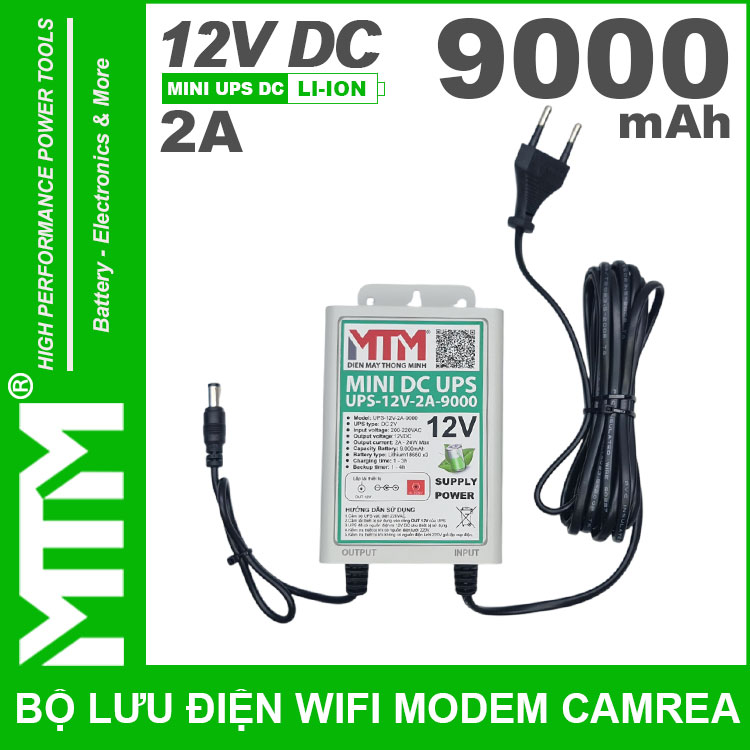 Bo Nguon Du Phong Wifi Modem Camera 12V 2A 9000mah