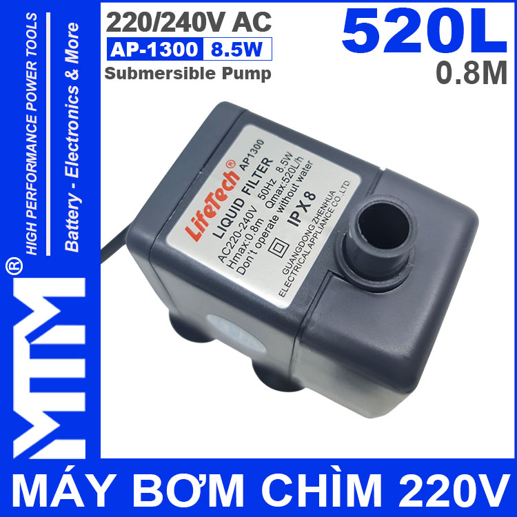 May Bom Chim 220V 520L AP1300 LifeTech Chinh Hang May Bom Chim 220V 520L AP1300 LifeTech Chinh Hang