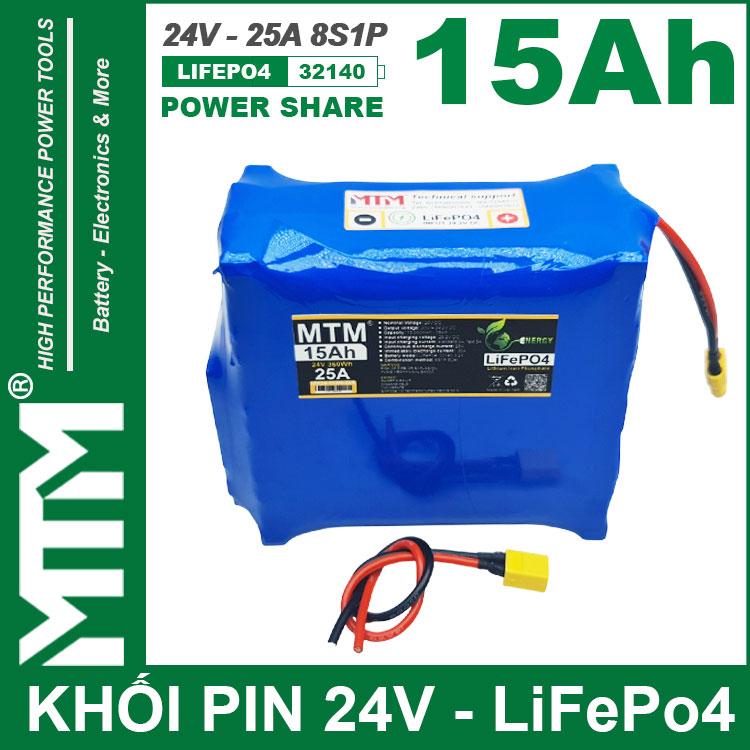 Pin 24V 15Ah 25A Pin Sat LiFepo4 32140 8S1P MTM Pin 24V 15Ah 25A Pin Sat LiFepo4 32140 8S1P MTM
