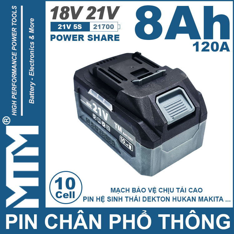 Pin Chan Pho Thong 21V 120A Led 2 Hong Cell 21700 8Ah 10 Cell Pin Chan Pho Thong 21V 120A Led 2 Hong Cell 21700 8Ah 10 Cell