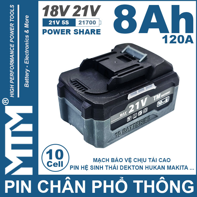 Pin Chan Pho Thong 21V 120A Led 2 Hong Cell 21700 8Ah 10cell Cao Cap Pin Chan Pho Thong 21V 120A Led 2 Hong Cell 21700 8Ah 10cell Cao Cap