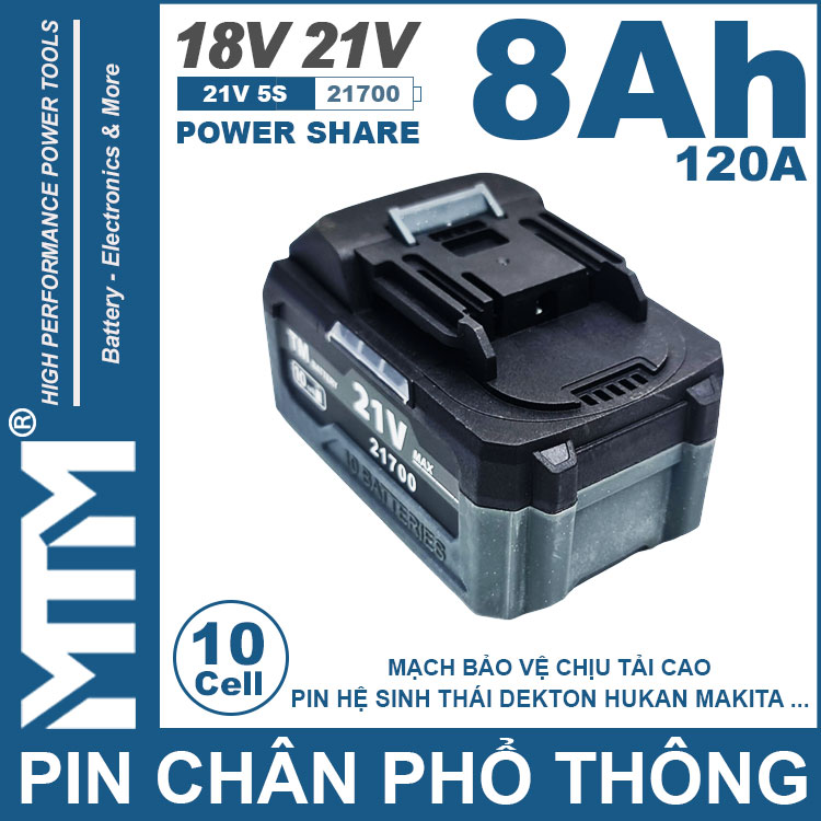 Pin Chan Pho Thong 21V 120A Led 2 Hong Cell 21700 8Ah 10cell Chong Chay Chong Soc Pin Chan Pho Thong 21V 120A Led 2 Hong Cell 21700 8Ah 10cell Chong Chay Chong Soc