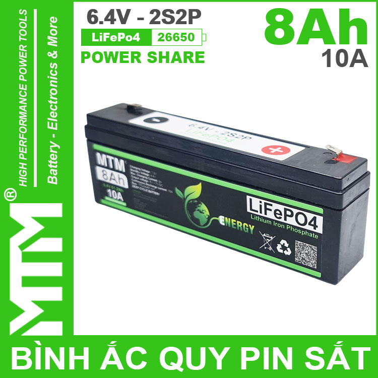 Binh Ac Quy Pin Sat 6V4 8Ah 2S2P Cell Pin Sat 26650 10A Chinh Hang Binh Ac Quy Pin Sat 6V4 8Ah 2S2P Cell Pin Sat 26650 10A Chinh Hang