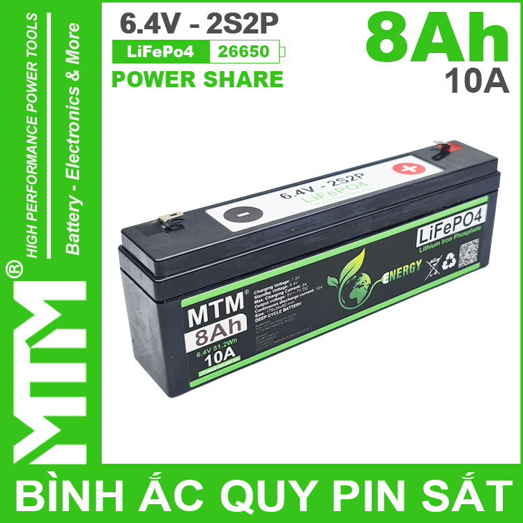 Binh Ac Quy Pin Sat 6V4 8Ah 2S2P Cell Pin Sat 26650 10A Binh Ac Quy Pin Sat 6V4 8Ah 2S2P Cell Pin Sat 26650 10A