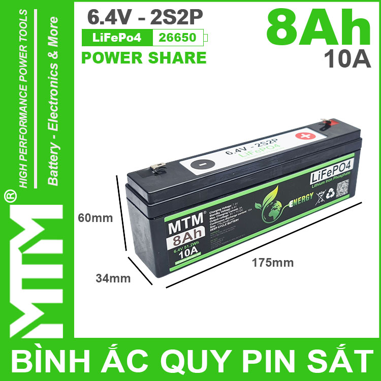 Kich Thuoc Binh Ac Quy Pin Sat 6V4 8Ah 2S2P Cell Pin Sat 26650 10A Kich Thuoc Binh Ac Quy Pin Sat 6V4 8Ah 2S2P Cell Pin Sat 26650 10A